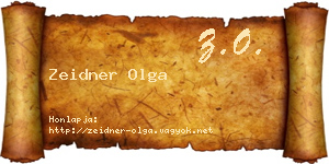 Zeidner Olga névjegykártya